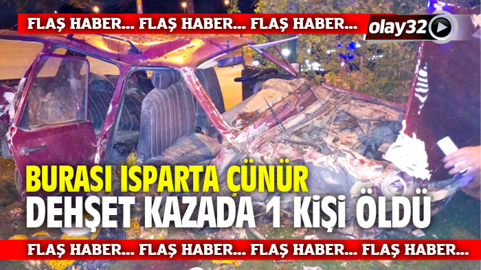 Çünür'de Trafik kazası 1 ölü, 2 yaralı