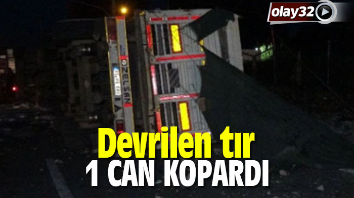 Devrilen tırın sürücüsü hayatını kaybetti